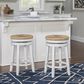 Linon Home Decor Morgan Swivel Counter Stool in White, , large