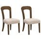 Hearth and Haven Upholstered Side Chair with Beige Cushion in Light Brown (Set of 2), , large