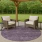 Dalyn Rug Company Soft Essentials Solid Plum 8" Round Indoor/Outdoor Area Rug, , large