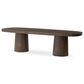 Four Hands Valen Dining Table in Rustic Brown Oak Veneer - Table Only, , large