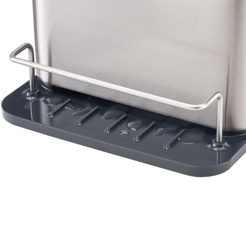 Joseph Joseph Surface Large Sink Tidy in Stainless Steel and Grey, , large