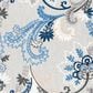 Safavieh Cabana CBN305F 6"7" Round Grey and Blue Indoor/Outdoor Area Performance Rug, , large