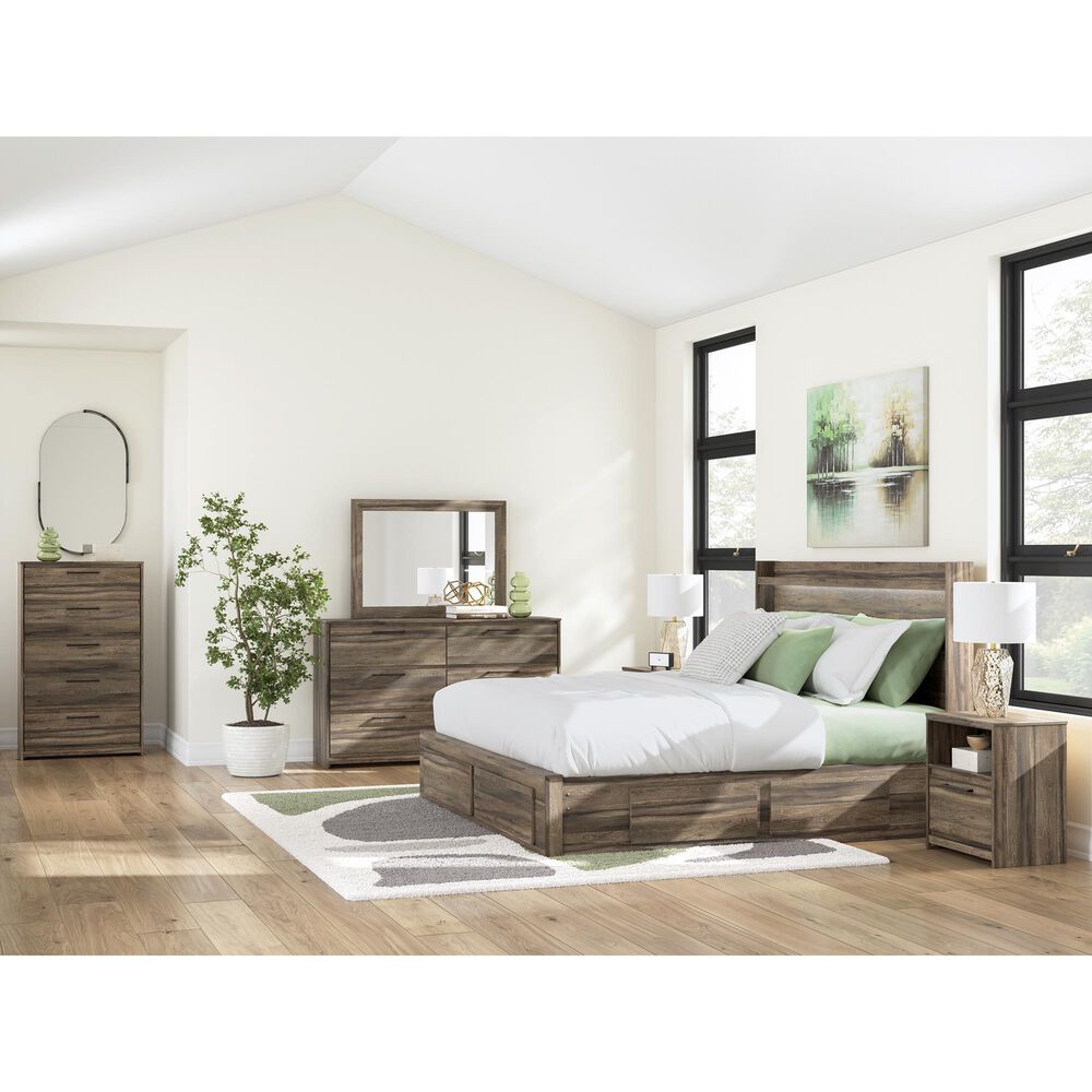 Ashley Elbrim 1-Drawer Nightstand in Brown with USB Port, , large
