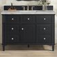 James Martin Vanities Lorelai 48" Single Vanity in Black Onyx with 3 CM Victorian Silver Quartz Top, , large