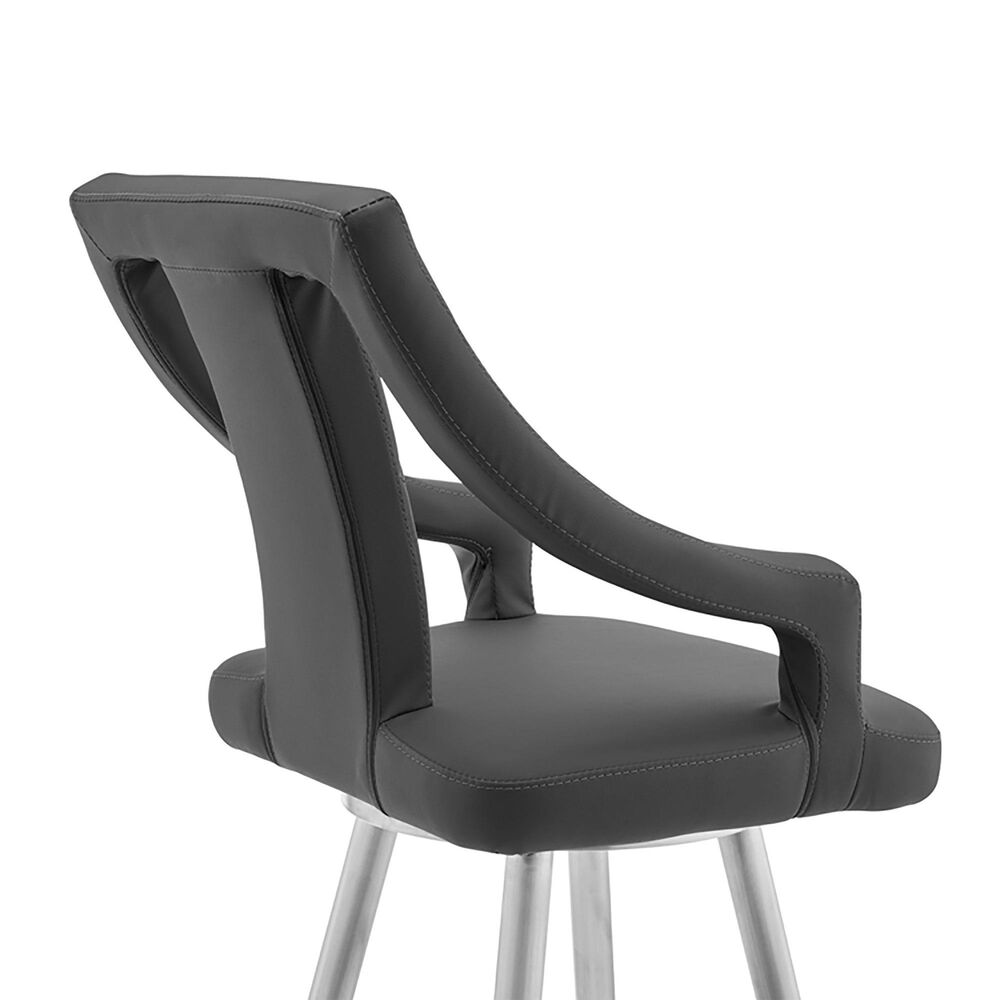 Blue River Maxen 26&quot; Swivel Counter Stool in Gray, , large