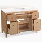 Kohler Malin 48" Single Bathroom Vanity in White Oak with 3 cm White Quartz Top and Rectangular Sink, , large