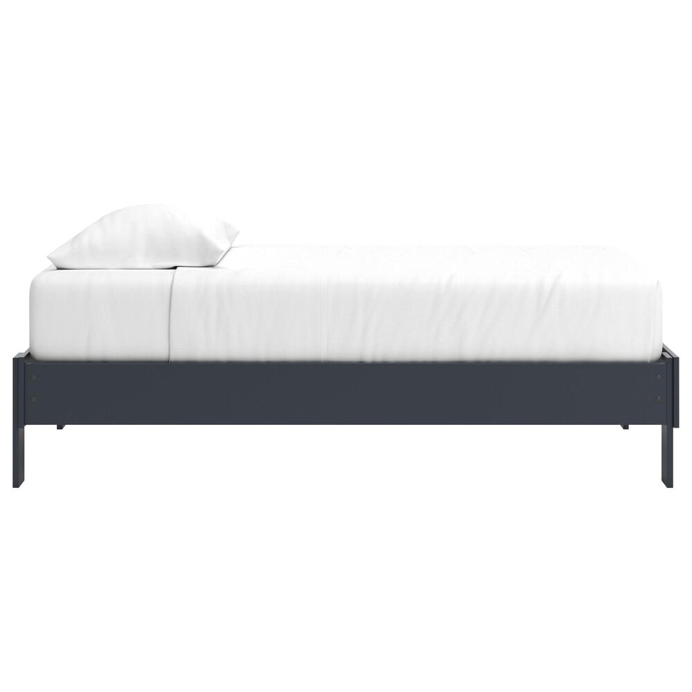 Ashley Simmenfort Twin Platform Bed in Navy Blue, , large