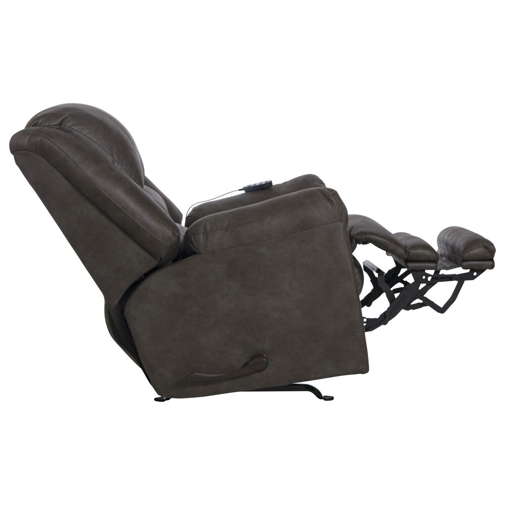 Catnapper Hayden Rocker Recliner with Heat and Massage in Steel, , large