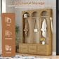 GigaCloud Wooden Hall Tree with Arched Design and Drawers in Natural and Oak, , large