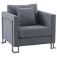 Blue River Heritage 2-Piece Sofa & Chair Set in Gray/Brushed Stainless Steel, , large