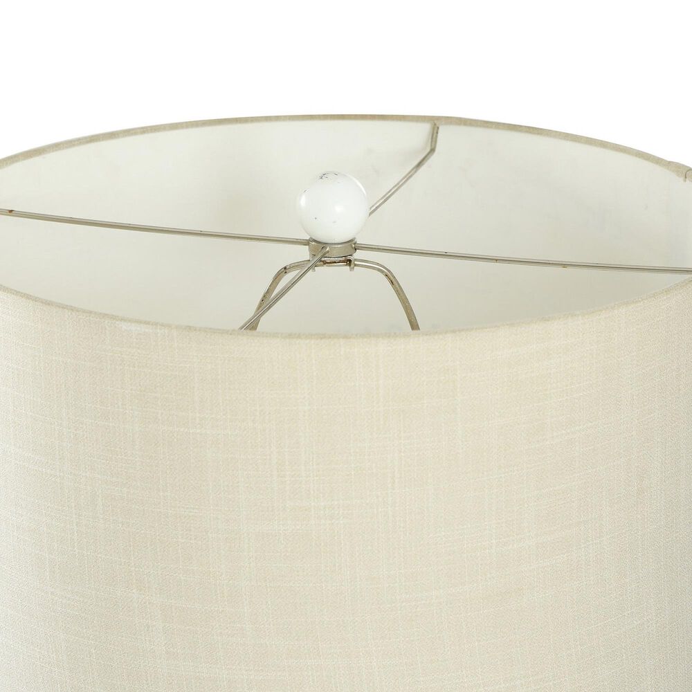 Flair Industries Patterned Table Lamp in White and Gray, , large