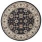 Safavieh Lyndhurst 7" Round Navy and Creme Area Rug, , large