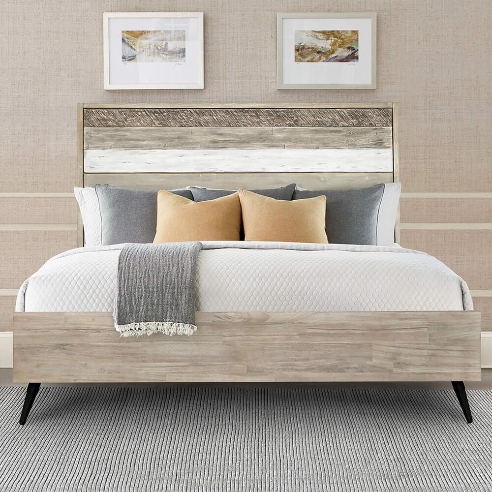 Blue River Bridges King Platform Bed in Natural and Gray, , large