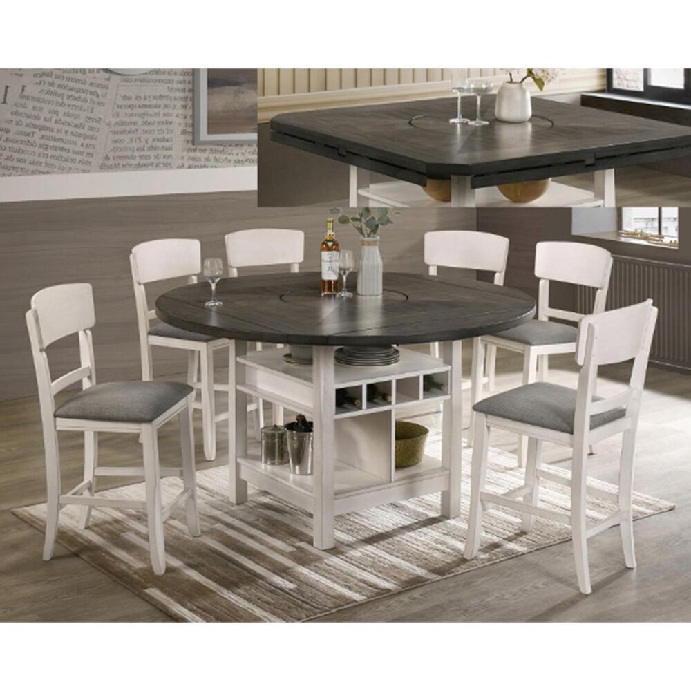 Claremont Conner 5-Piece Dining Set in Espresso and White, , large