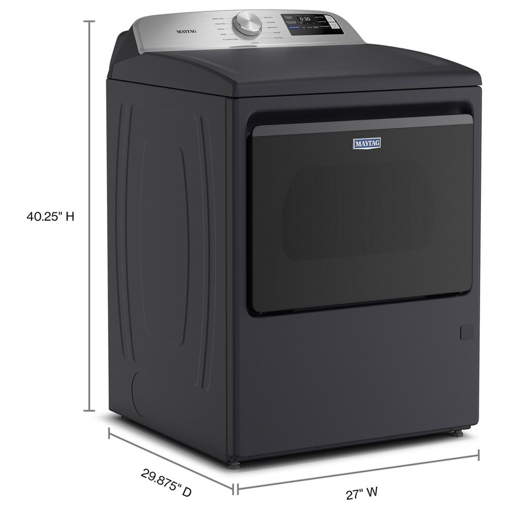 Maytag 5.3 Cu. Ft. Smart Top Load Washer and 7.4 Cu. Ft. Smart Electric Top Load Dryer Laundry Pair in Midnight Steel, , large