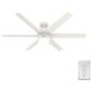 Hunter Solaria 60" Outdoor Ceiling Fan with LED Light in Fresh White, , large