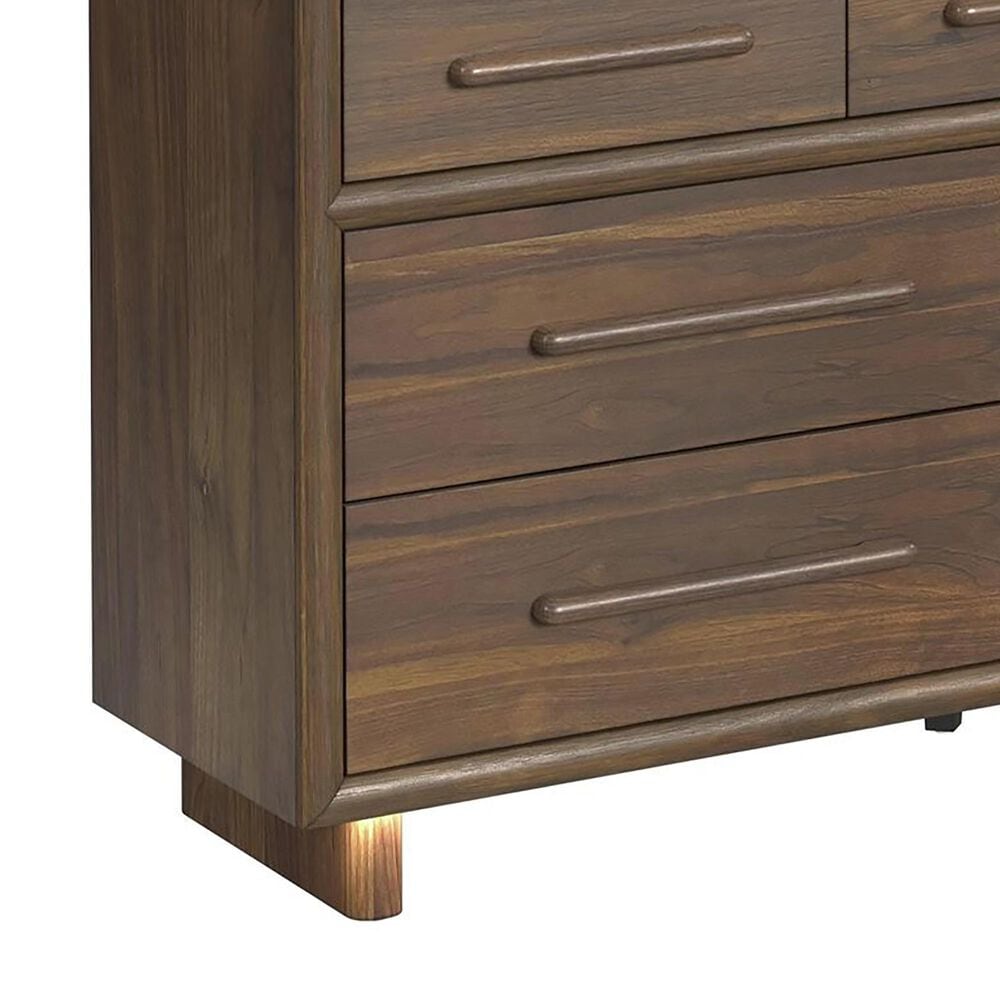 Mayberry Hill Brisbane 7-Drawer Dresser and Mirror in Brown, , large