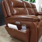 Ashley Healy Pier Power Reclining Sofa in Chocolate, , large
