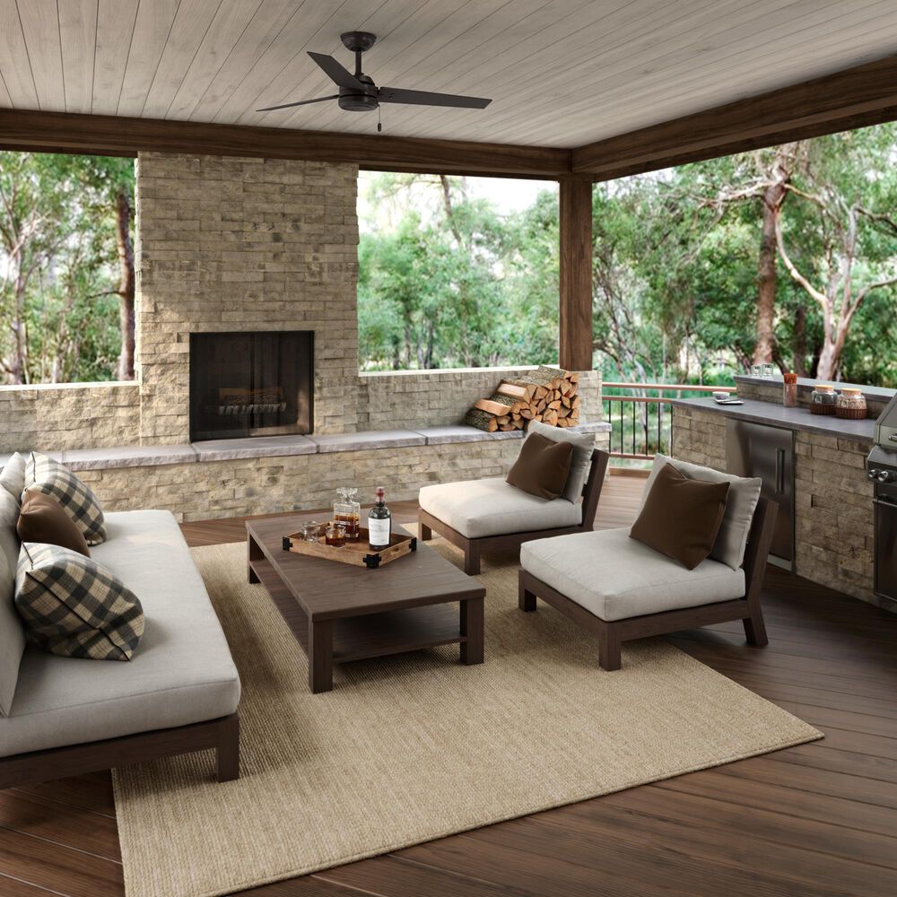 Hunter Cassisus 52&quot; Outdoor Ceiling Fan in Premier Bronze, , large