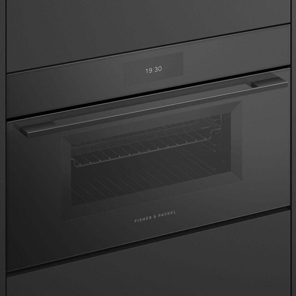 Fisher and Paykel Series 9 30" Minimal Smart Compact Convection-Speed Oven in Black, , large