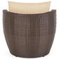 Hearth and Haven Kono 3-Piece Outdoor Chat Set with Dark Brown Glass-Top Hourglass Side Table in Ivory, , large