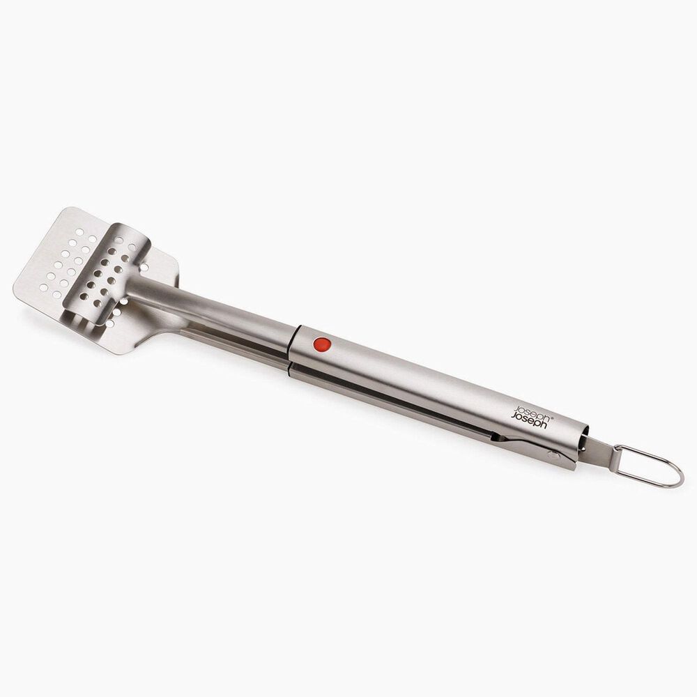 Joseph Joseph GrillOut BBQ Turner Tongs with Retractable Head in Stainless Steel, , large
