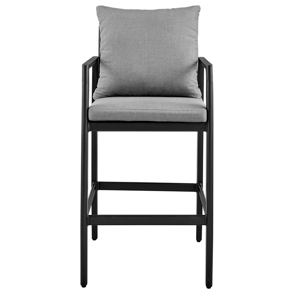 Armen Living Grand Patio Bar Stool in Dark Gray, , large