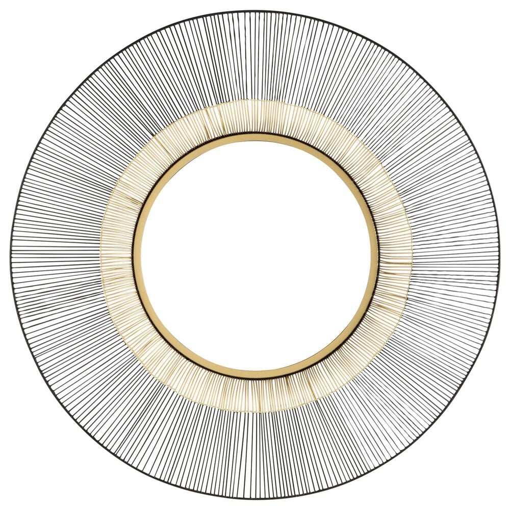 Ashley Dallmen Accent Wall Mirror in Black and Gold, , large