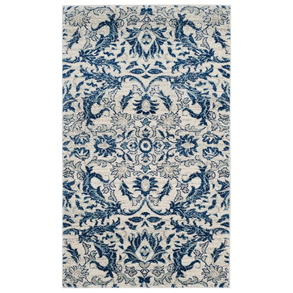 Safavieh Evoke EVK238C-5 5&#39;1&quot; x 7&#39;6&quot; Ivory/Blue Area Rug, , large