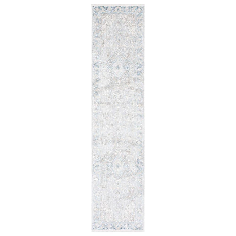 Safavieh Dream DRM411H 2" x 8" Grey and Blue Runner, , large