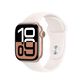 Apple Watch Series 10 GPS 42mm Rose Gold Aluminum Case with Light Blush Sport Band - M/L, , large