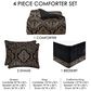 J. Queen New York Windham 4-Piece King Comforter Set in Black, , large