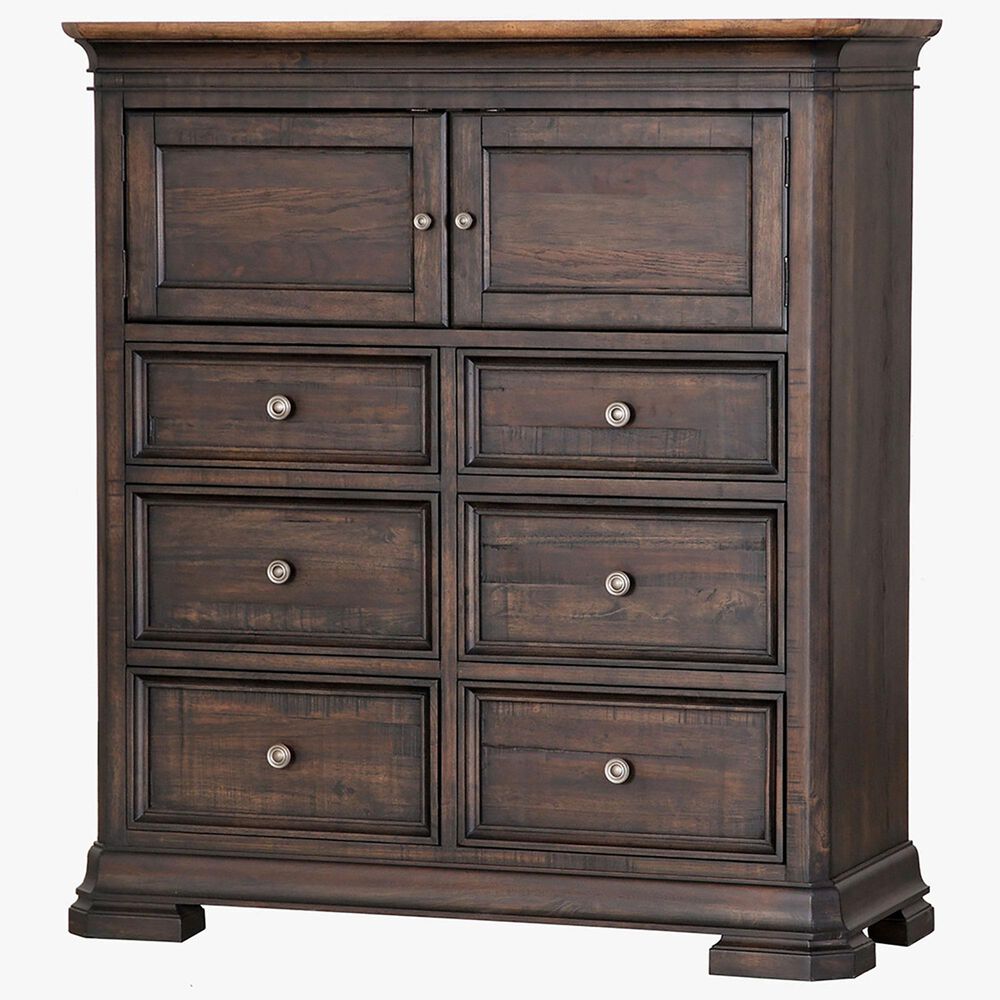 Napa Furniture Design Grand Louie 6-Drawer Dresser with 2-Door in Ebony and Wheat, , large