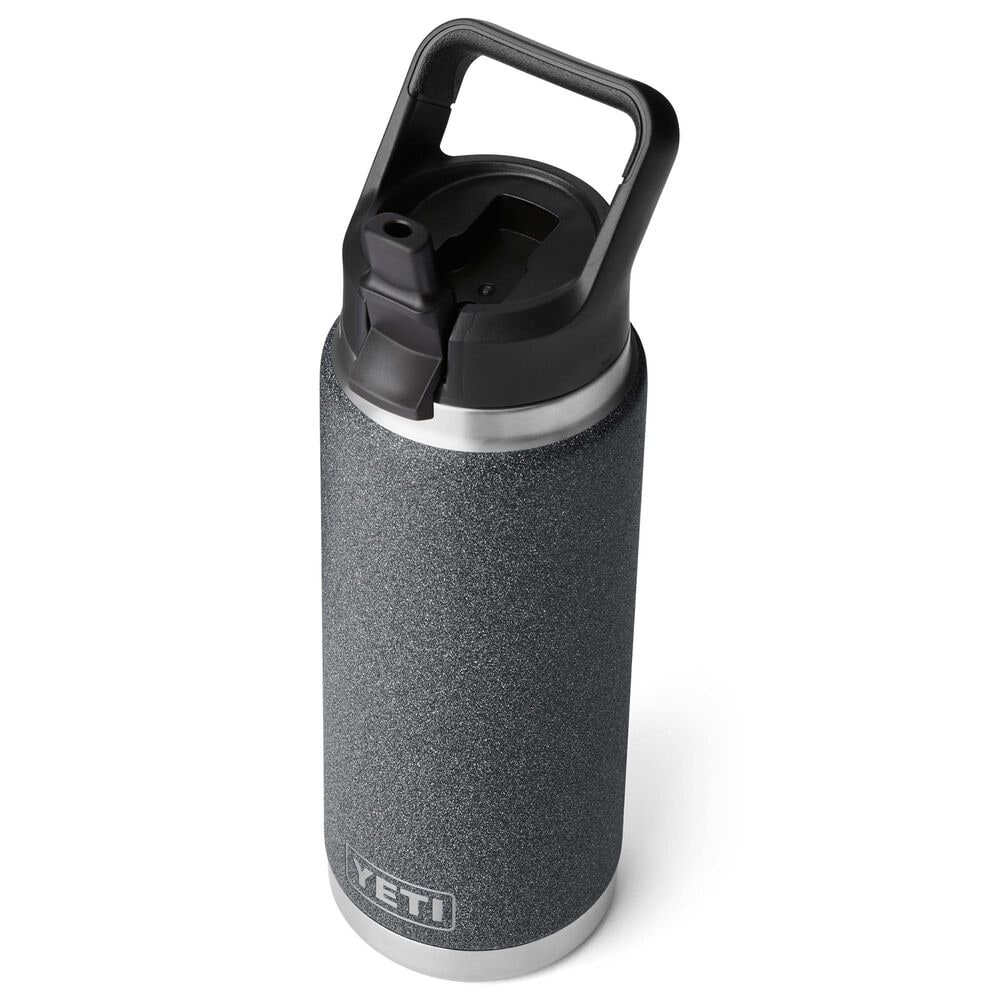 YETI Rambler 26 Oz Bottle with Straw Cap in Black Stone, , large