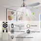 HOMLUX 52" Indoor Ceiling Fan with LED Light in Silver, , large