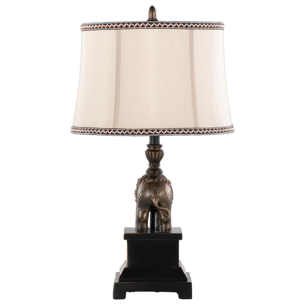 Grandview Gallery Elephant Polyresin Table Lamp in Bronze, , large