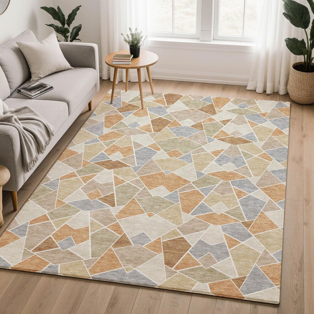 Dalyn Rug Company Kenner Geometric Copper 8' x 10' Area Rug, , large