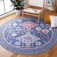 Safavieh Serapi Bohemian 6"7" Round Blue and Ivory Area Rug, , large