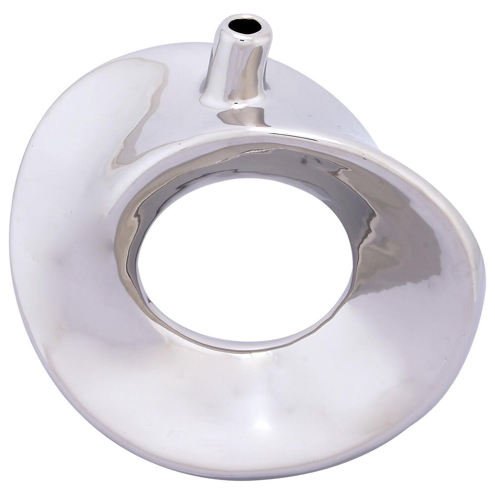 Maple and Jade Ceramic Vase in Polished Silver, , large