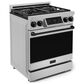 Thor Kitchen Gordon Ramsay 4.55 Cu. Ft. 30" Professional Natural Gas Range with Black Handle Kit in Stainless Steel, , large