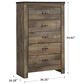 Ashley Trinell 5 Drawer Chest in Brown, , large