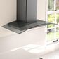 Zephyr Ravenna 30" Wall Mount Chimney Range Hood in Black Stainless Steel and Smoke Gray Glass, , large