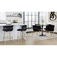 LumiSource Cinch 26" Swivel Counter Stool with Black Upholstery in Gold (Set of 2), , large