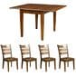 L.J. Gascho Saber Dining Table and Dining Side Chairs in Walnut Finish, , large
