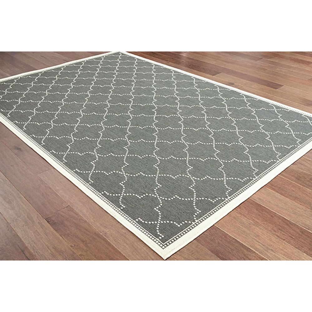 Oriental Weavers Marina 6025L 2&#39;5&quot; x 4&#39;5&quot; Grey and Ivory Area Rug, , large