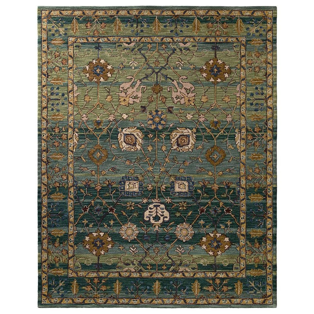 Jaipur Cardamom Ahava Green 10" x 14" Area Rug, , large