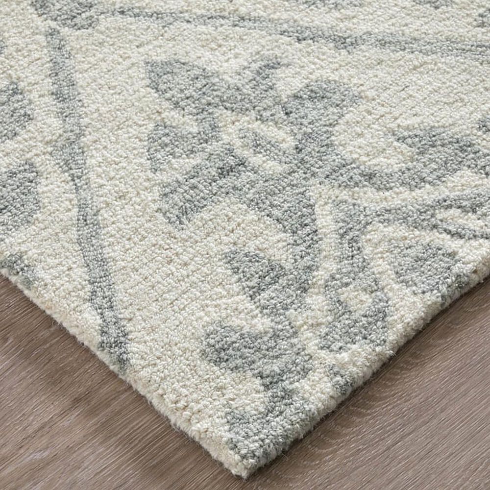 Feizy Belfort Damask Gray 12&#39; x 15&#39; Area Rug, , large