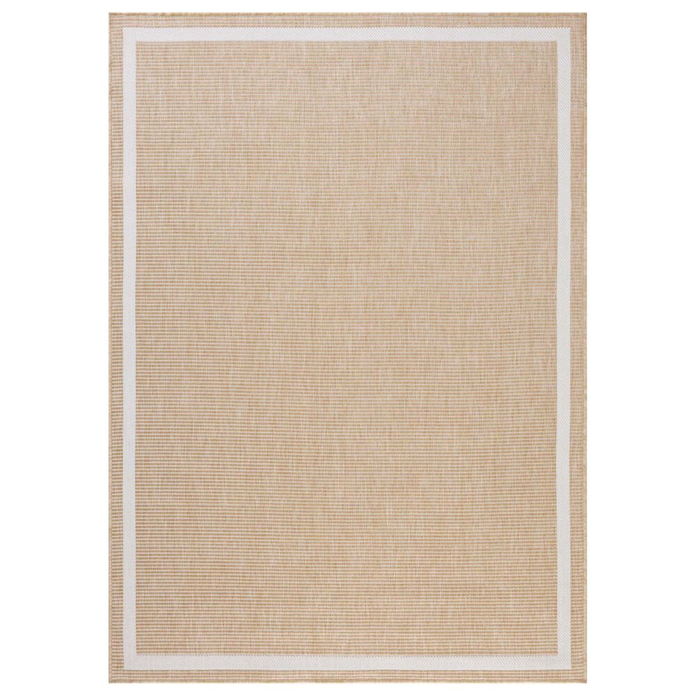 Loloi Easton Wheat and Ivory 2&#39;3&quot; x 3&#39;9&quot; Indoor/Outdoor Area Rug, , large