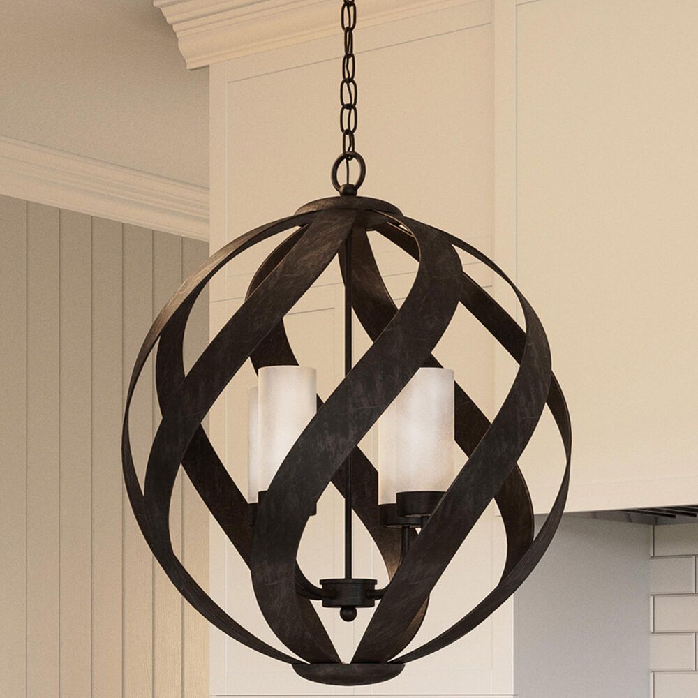 Quoizel Blacksmith 4-Light Pendant in Old Black, , large