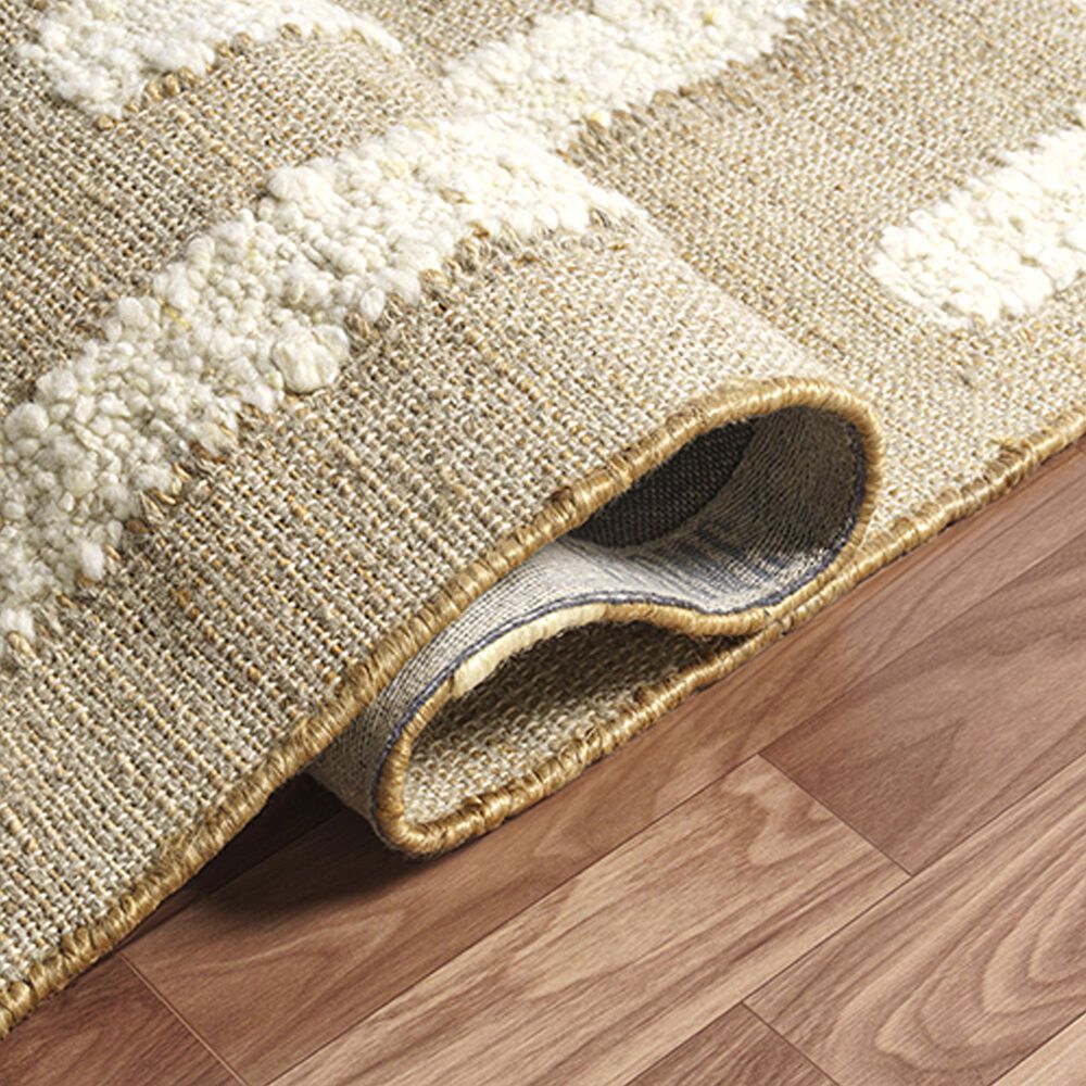 L&amp;R Resources Geoblend Geometric 2&#39;6&quot; x 8&#39; Natural and Ivory Runner, , large